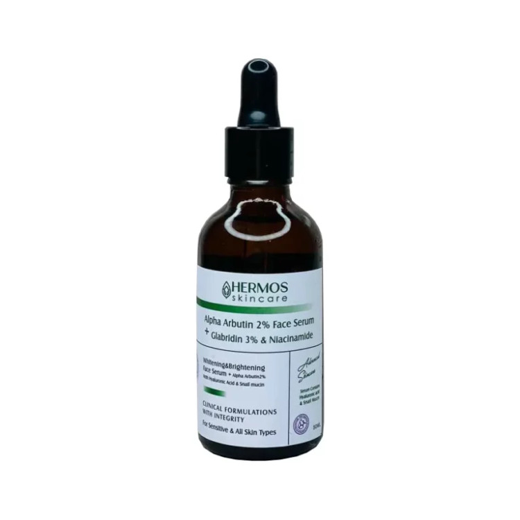 خرید سرم آلفا آربوتین و نیاسینامید هرموس ارسال فوری niacinamide alpha arbutin hermos serum