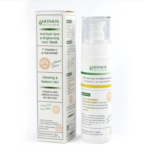 خرید ماسک ژل کرم ضد لک و روشن کننده پوست هرموس ارسال فوری anti dark spots and whitening hermos mask