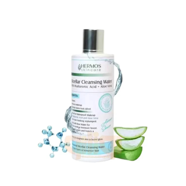 خرید میسلار واتر هیالورونیک اسید و آلوئه ورا هرموس ارسال فوری hermos hyaluronic acid misellar cleaning water