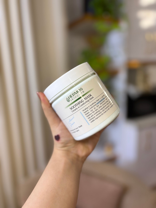 خرید سوتینگ ماسک ضد التهاب و قرمزی و ترمیم کننده پوست هرموس ارسال فوری hermos soothing mask